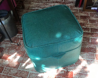 MCM green black retro ottoman heavy chunky den chair excellent condition