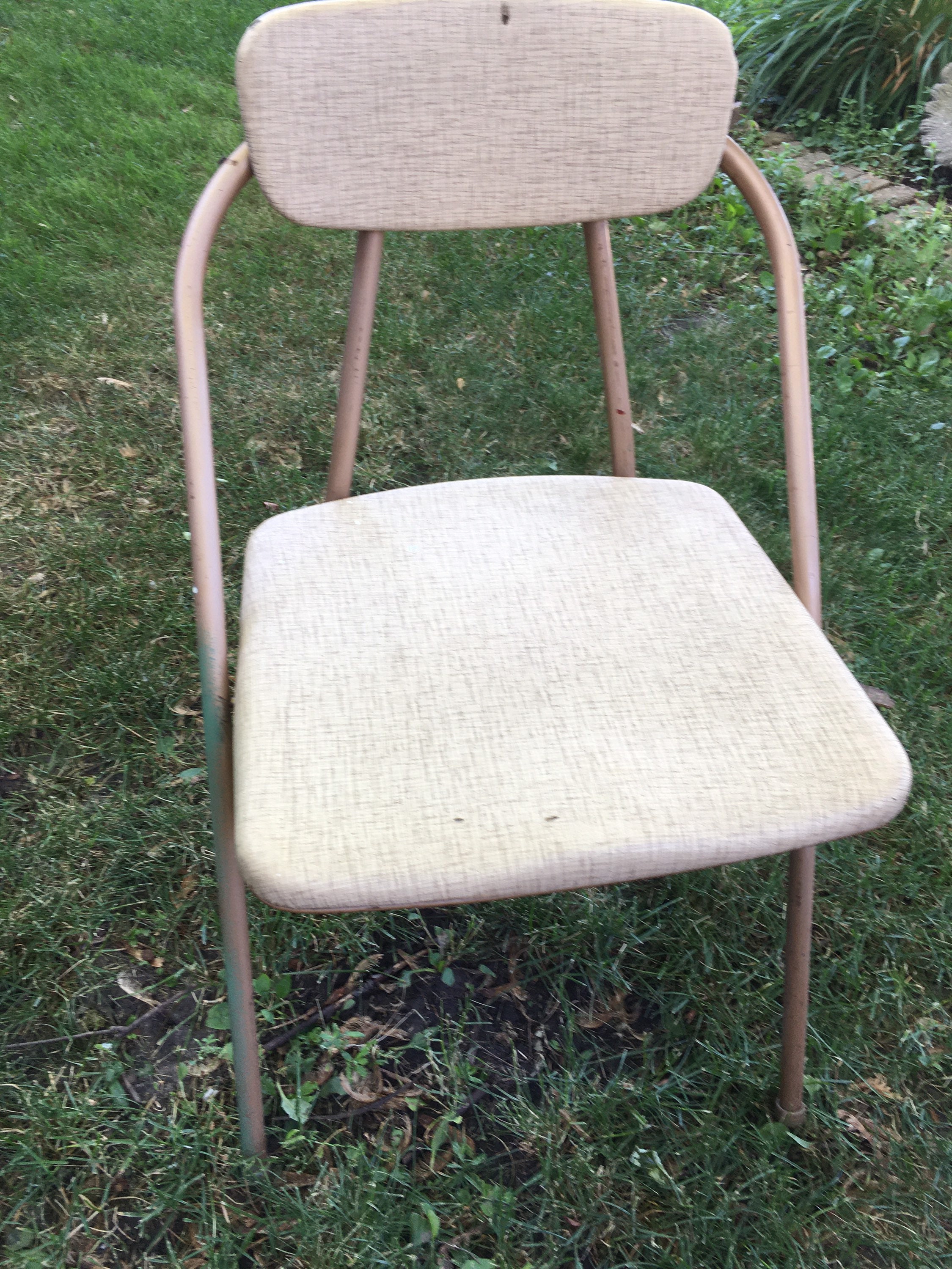 Cosco Vintage Folding Gold Card Table Chair Atomic Vintage - Etsy