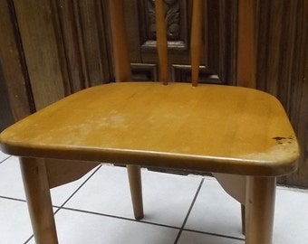 Atomic Mid Century childs desk side chair 1950 ash maple