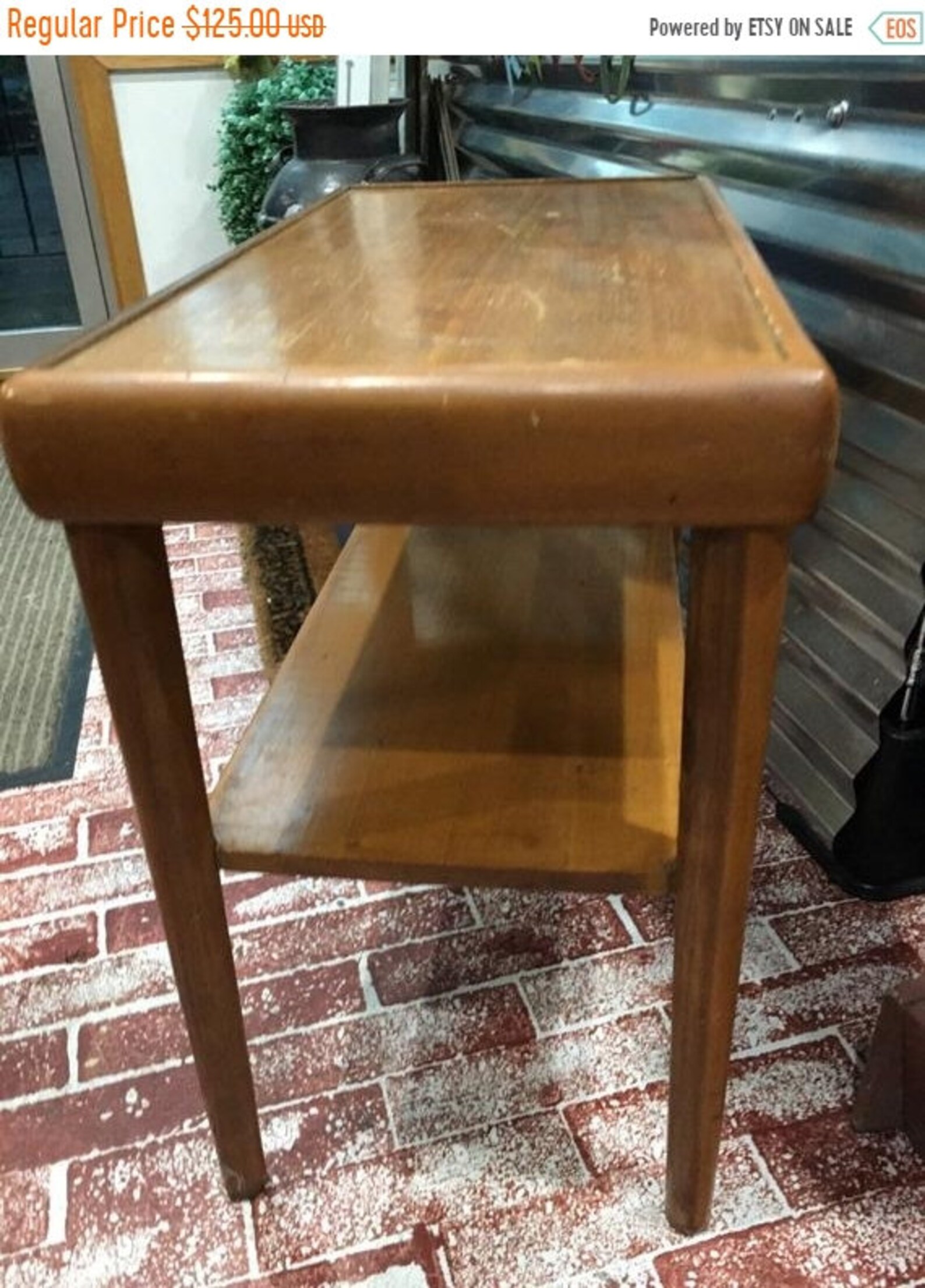 Pre Holiday Sale Vintage MCM end tables atomic legs blonde Etsy