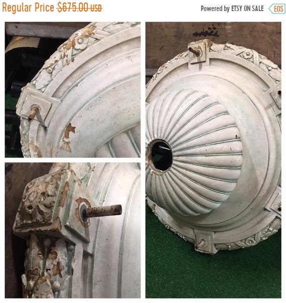 Black Friday Sale Antique Architectural Ceiling Medallion For Lights Chandelier Plaster Farmhouse Great Hall Old House Part