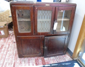 Hoosier Farmhouse cabinet kitchen storage original finish top