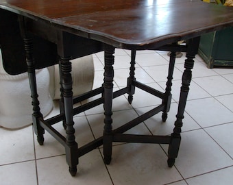 Antique gate leg table apartment small farmhouse shabby chic