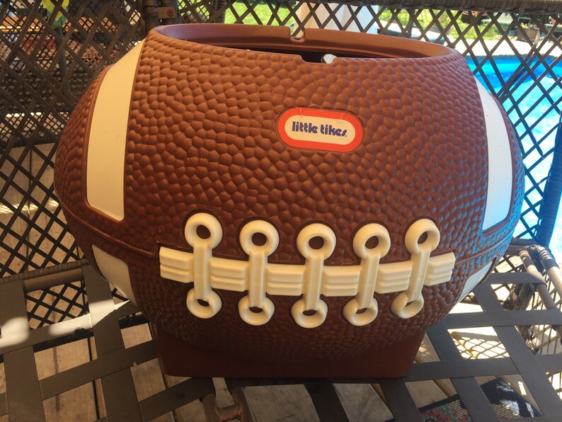Oversized Little Tikes Football Vintage Plastic Toy Box Cooler Etsy