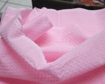 vintge retro fabric pink sheer swiss dot 8 yds plus one piece