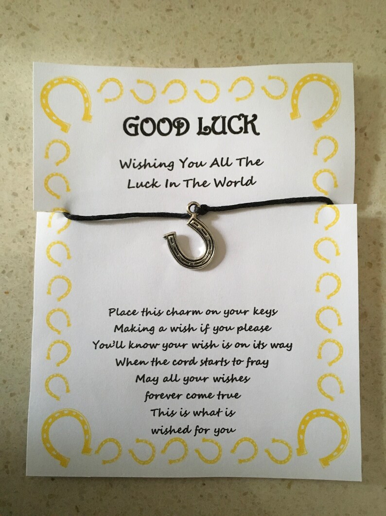 Good Luck Horseshoe All the Luck in the World Quote Etsy