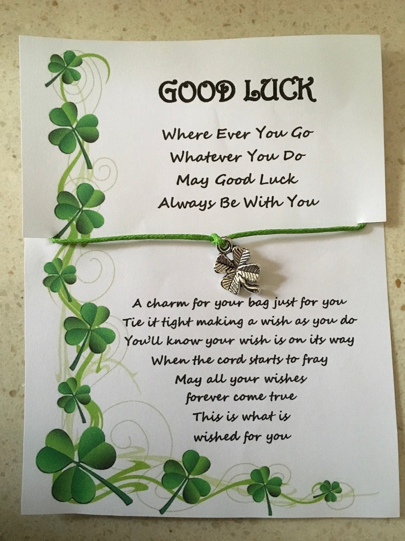 Good Luck Four Leaf Clover May Good Luck Always Be With You | Etsy
