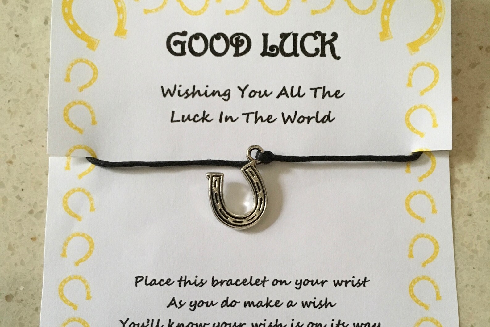Good Luck Horseshoe All the Luck in the World Quote Etsy
