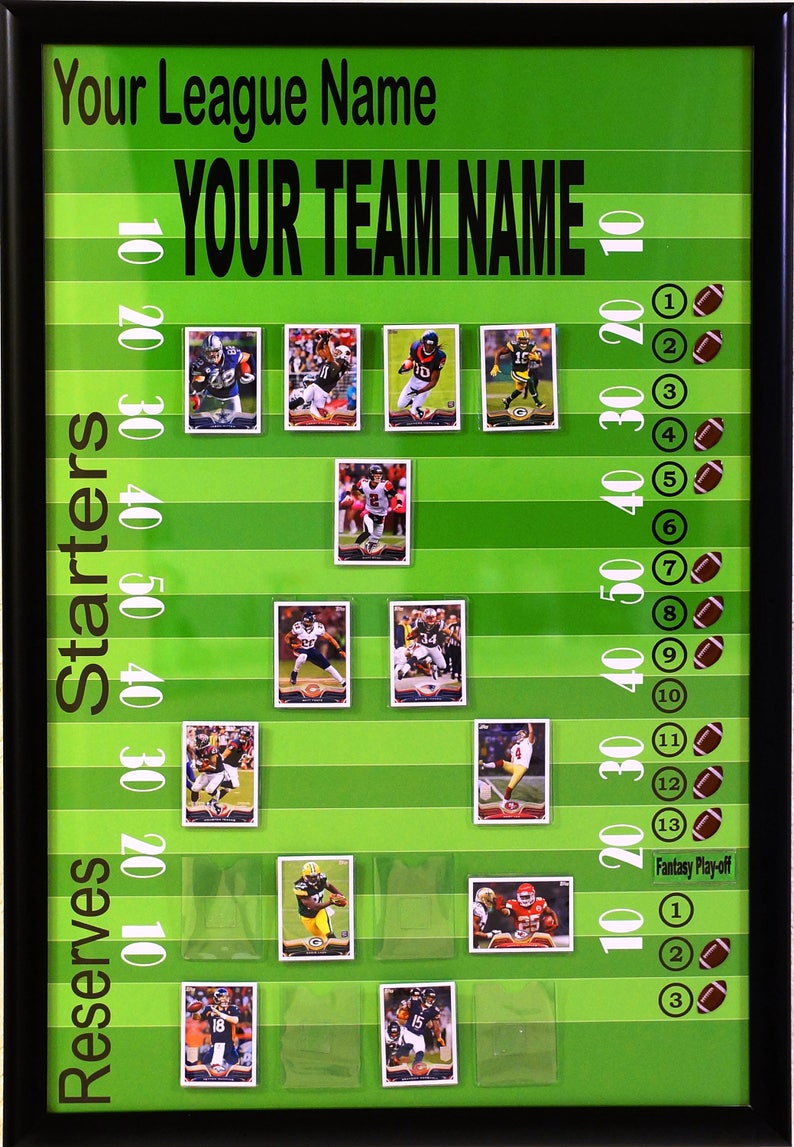 Fantasy Football Poster Framed Etsy