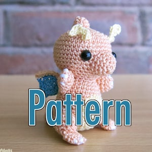 Dragonit Anleitung x Mini Amigurumi Häkelpuppe Digital Download