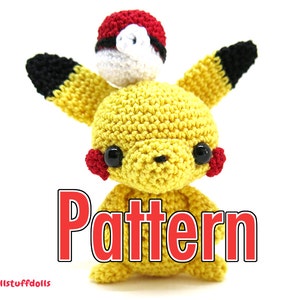 Pikachu Pattern x Mini Amigurumi Crochet Pattern Digital Download