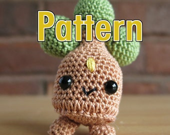 Bonsly Pattern x Mini Amigurumi Crochet Pokemon Doll Digital Download