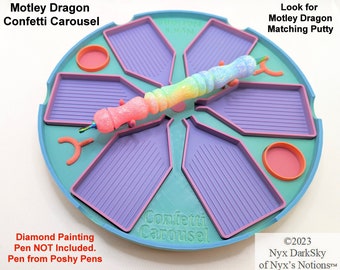 MOTLEY DRAGON Confetti Carousel Diamond Painting Tray Set