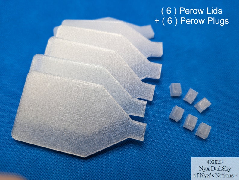 6 PLUGS and LIDS for PEROW Diamond Painting Trays image 1