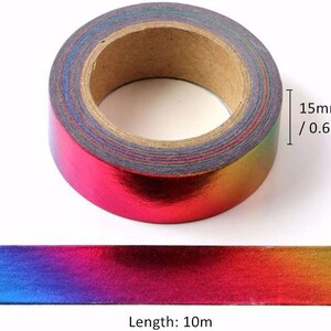 Rainbow Foil Washi Tape image 2