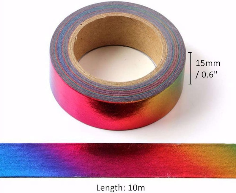 Rainbow Foil Washi Tape image 2