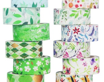 NEW Floral Silver Foil Washi Tape