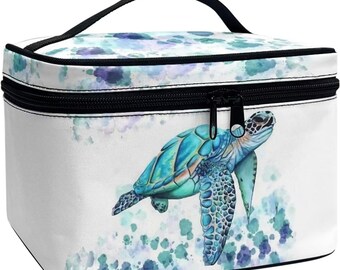 Lg Blue Turtle Accessories Diamond Painting Tote Bag