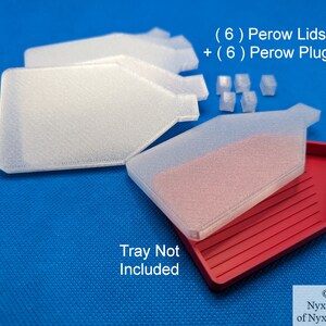 6 PLUGS and LIDS for PEROW Diamond Painting Trays image 4