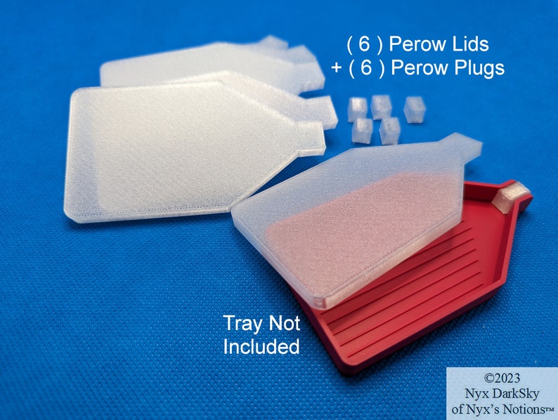 6 PLUGS and LIDS for PEROW Diamond Painting Trays image 4