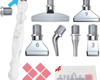 7 pc White Metal Screw Thread Tips Diamond Painting Pen Kit