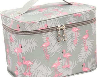 Lg Grey with Pink Flamingos Accessories Diamond Painting Tote Bag