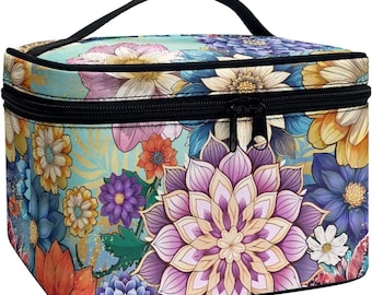 Lg Boho Floral Accessories Diamond Painting Tote Bag