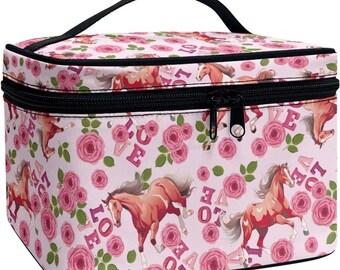 Lg Pink Horse Love Accessories Diamond Painting Tote Bag