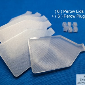 6 PLUGS and LIDS for PEROW Diamond Painting Trays image 2