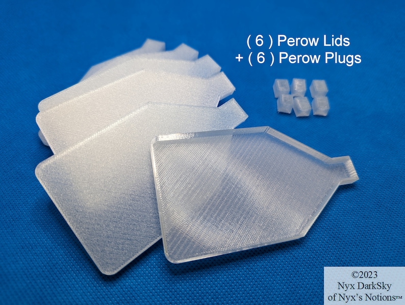 6 PLUGS and LIDS for PEROW Diamond Painting Trays image 2