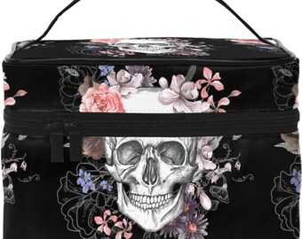 Lg Blk Skull Rose Accessories Diamond Painting Tote Bag