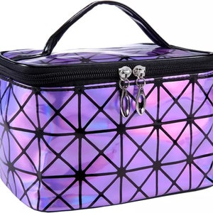 Med Purple Holographic Accessories Diamond Painting Tote Bag image 1