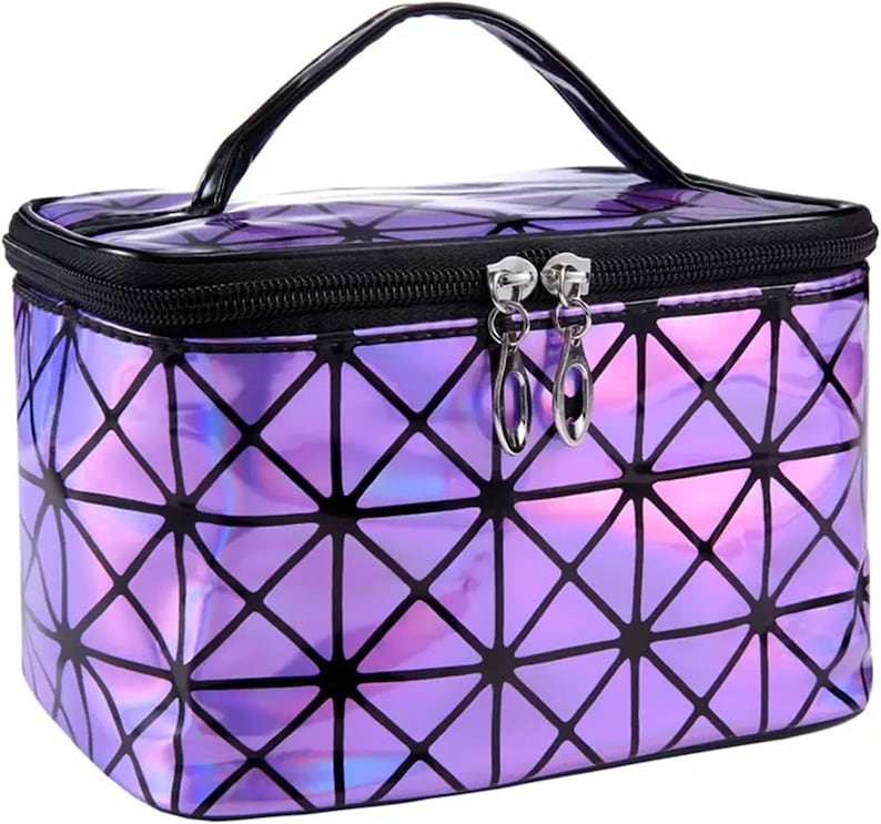 Med Purple Holographic Accessories Diamond Painting Tote Bag image 1