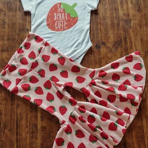 So Berry Cute Outfit | First Birthday | Bummie Shorts | Bell Bottom Pants