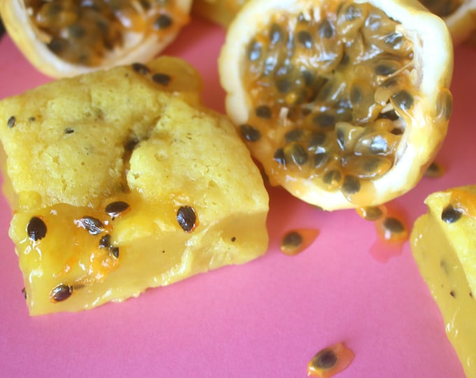 Lilikoi Passion Fruit Butter Mochi Plant Based, Gluten Free Real Fruit Cake Etsy