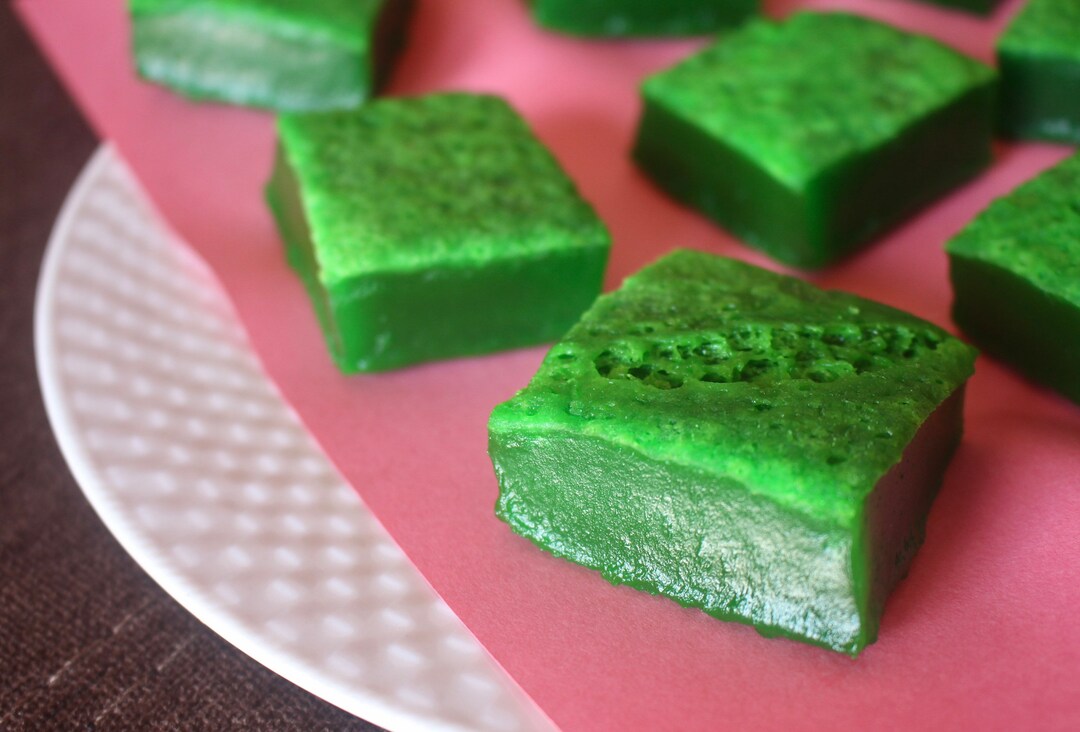 Pandan Butter Mochi Dairy Gluten Free Vegan Cake Etsy