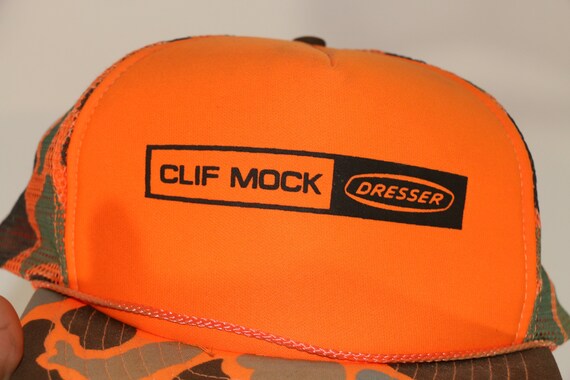 Safety Orange & Camo Trucker Cap // CLIF MOCK DRE… - image 6