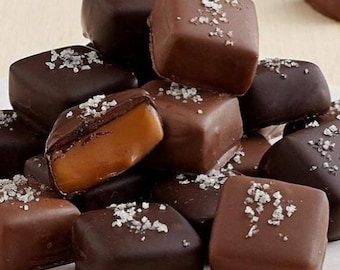 Caramels enrobés de chocolat au sel de mer