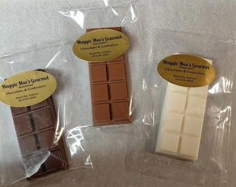 Solid Chocolate Bar - 3pak - Milk Chocolate - Dark Chocolate -White Chocolate