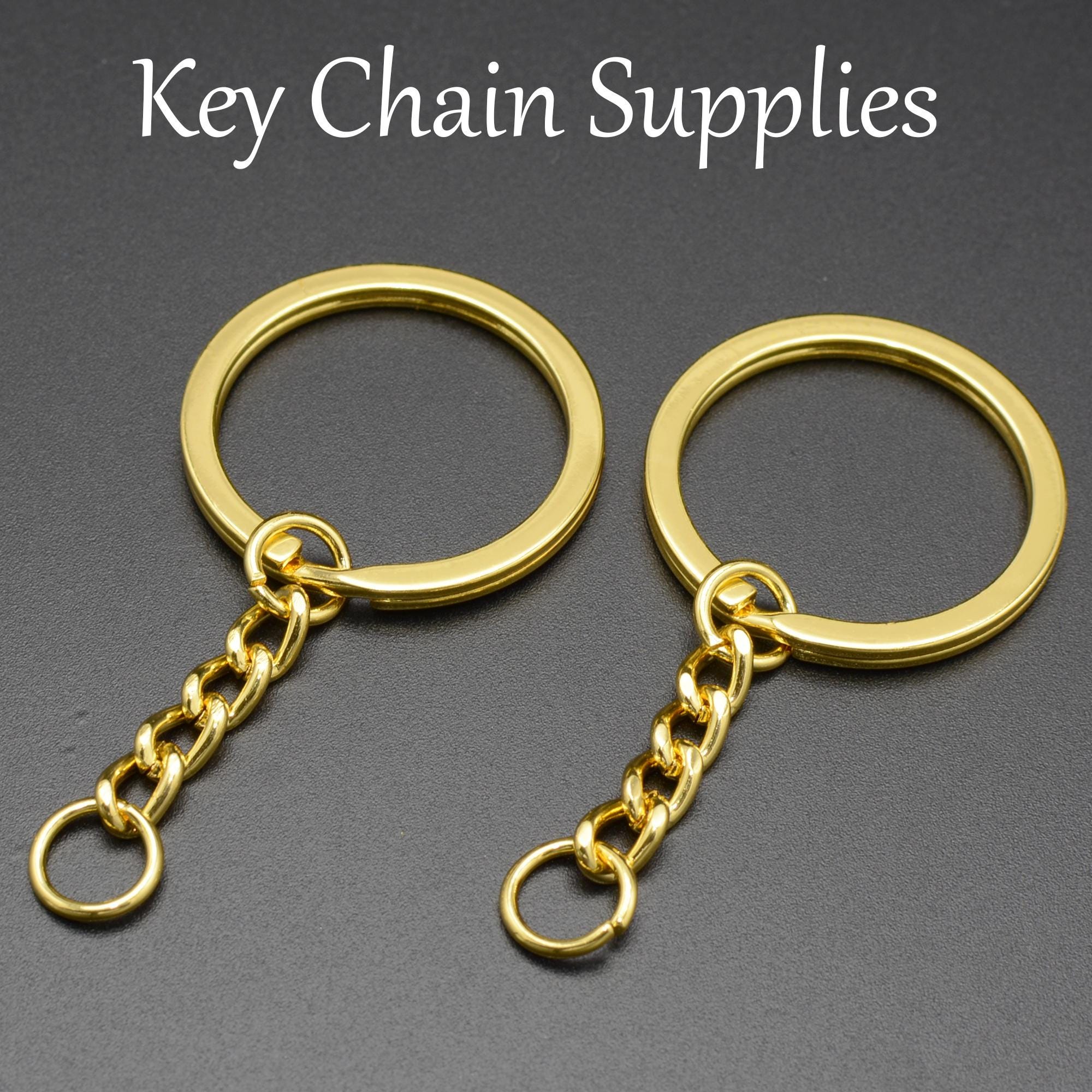 Keychain Supplies, Keychain Keyring With Chain Jump Rings