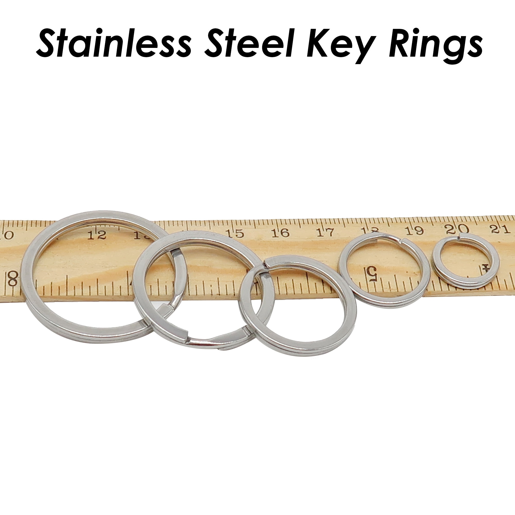 [ FLARE UP ] ★ 20'SS NEW ★ Ethnic Key Ring Stainless Steel Key Ring 15/20/25/30/35mm, Muscly Round