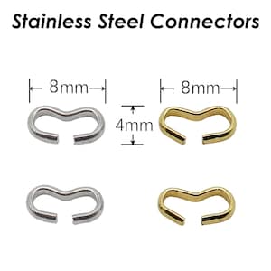 3 connecteurs en forme d'or et d'argent pour la fabrication de bijoux, connecteurs à fermoir à boucle pour collier ou bracelet