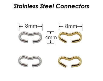 Conectores de 3 formas en oro y plata para hacer joyas, conectores con cierre de hebilla, accesorios para cadenas, collares o pulseras.