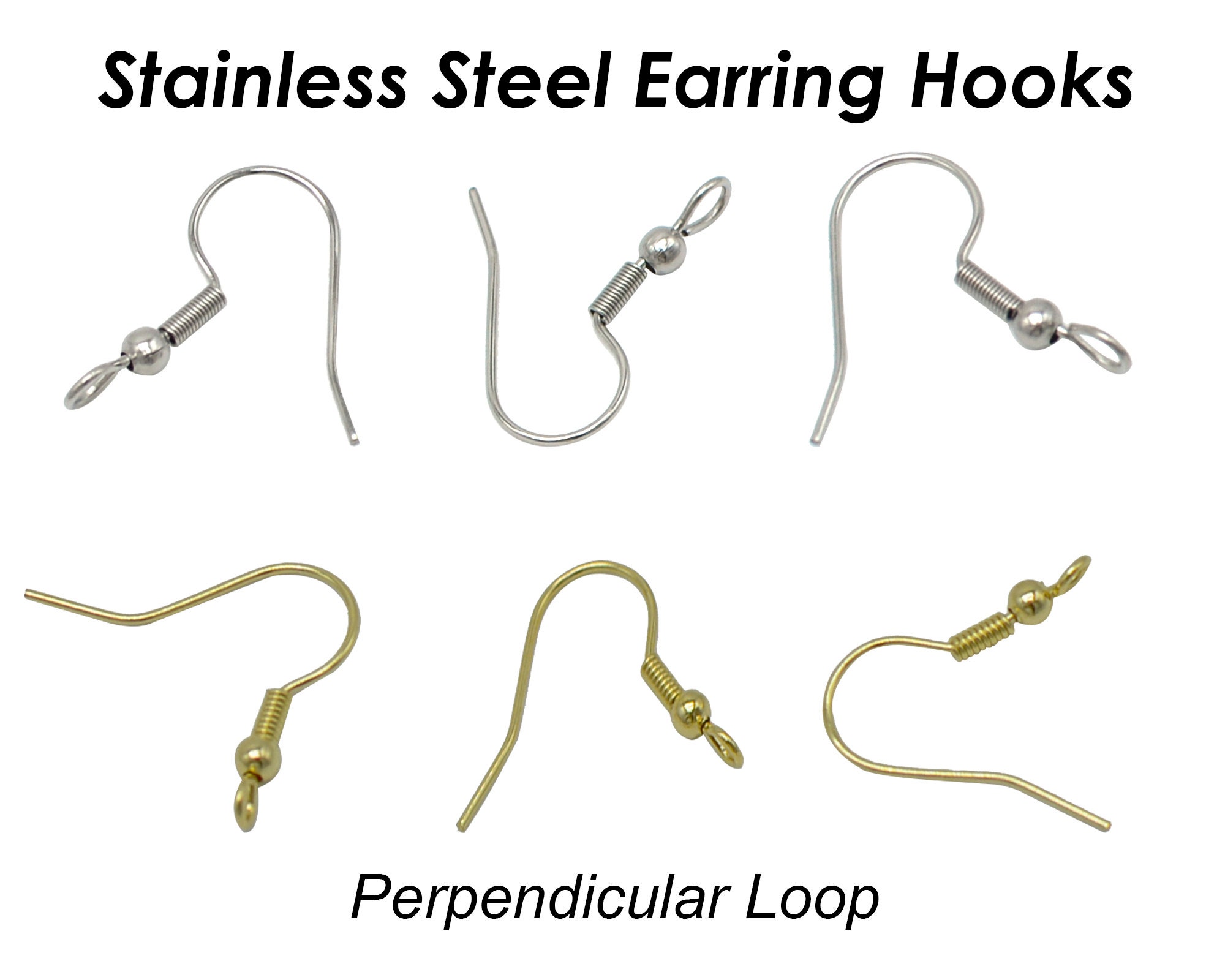 Earring Hooks With Perpendicular Loop -  Canada