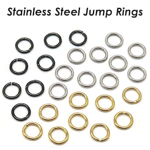Stainless Steel Jump Rings Gold Silver, Wholesale Lobster Clasp Stainless Steel, Tarnish Free Jewelry Findings Supplies for Jewelry Making