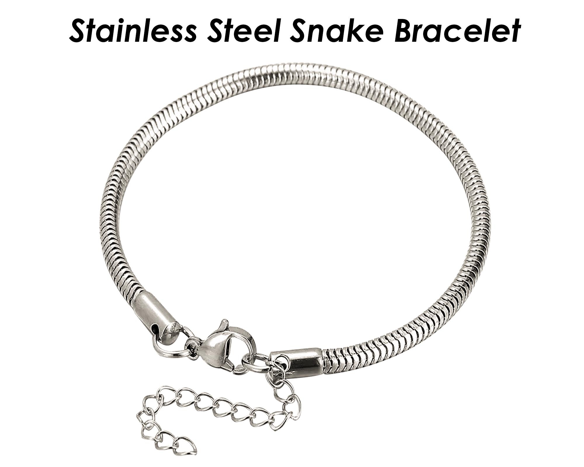 24 Catene Per Braccialetti In Acciaio Inox 304 - Regolabili Con Moschettone - Per Gioielli Fai Da Te, Ciondoli E Perline - 22 Cm