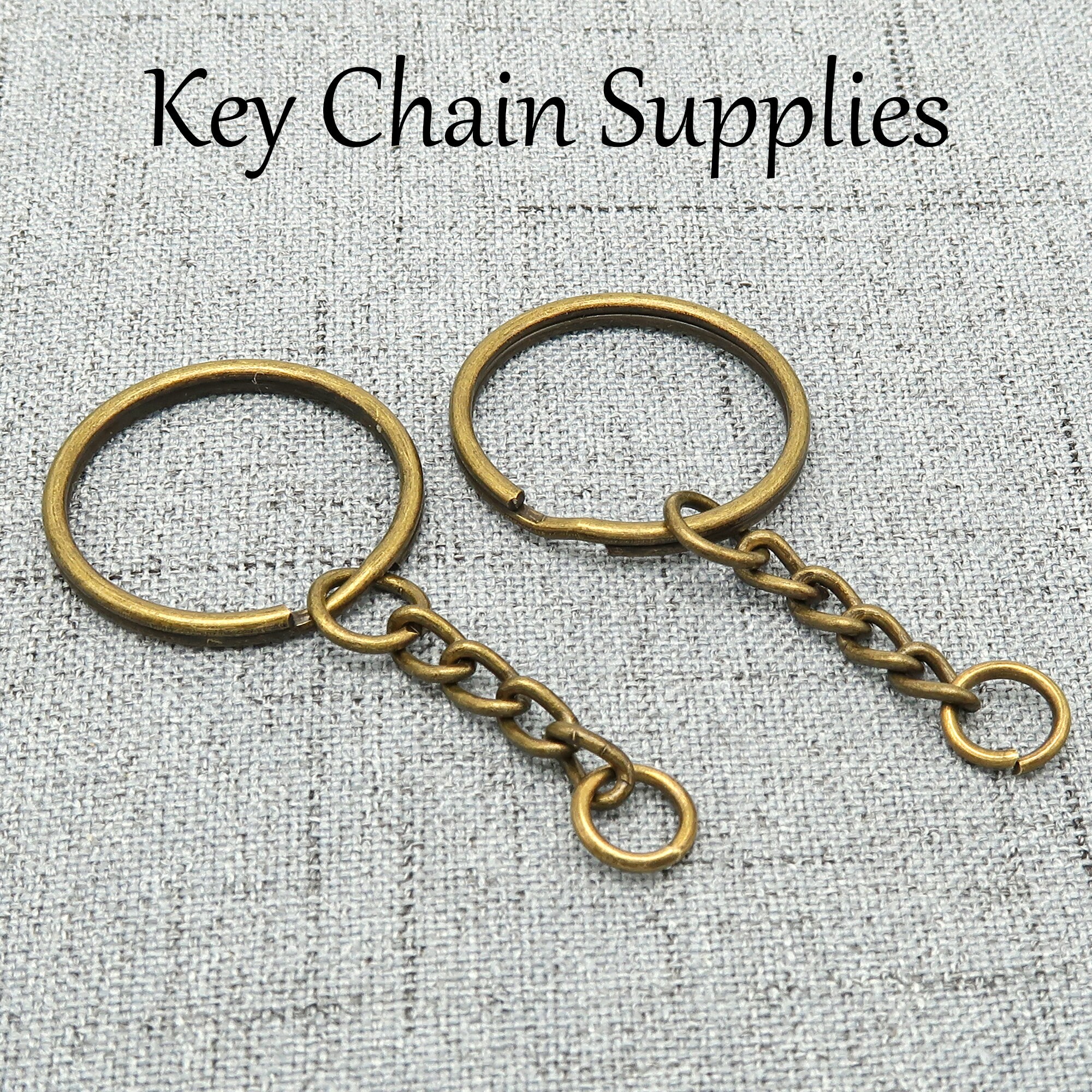 Chain Style Key Rings Wholesale Split Key Ring Keychains in Gold Silver Steel Bronze Copper ...