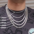 Stainless Steel Cuban Chain Necklace for Men or Women , Cuban Link Chain Curb Necklace, Cuban Link Bracelet, Curb Chain Bracelet product logo