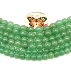Natural Green Aventurine Beads 4mm 6mm 8mm 10mm 12mm Round Natural Green Jade Bead Gemstones for Bracelets Jewelry Making