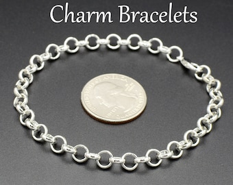 10 50 Pcs Charm Bracelet Chain Bulk Circle Link Chain Bracelet Blank Light Gold Plated Charm Bracelets for Women or Girls Etsy UK
